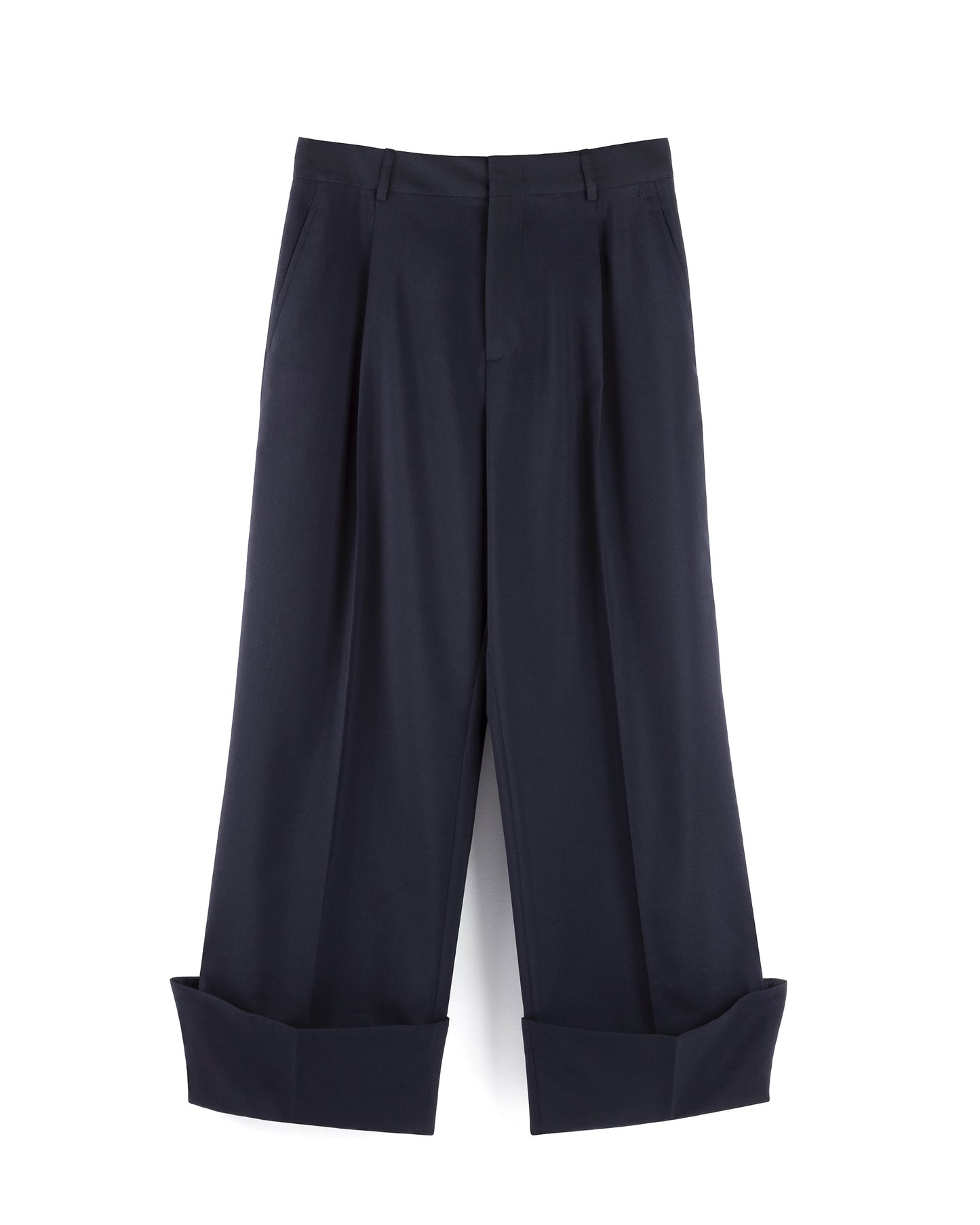 PANTALONI ULISSE in lana - Blu
